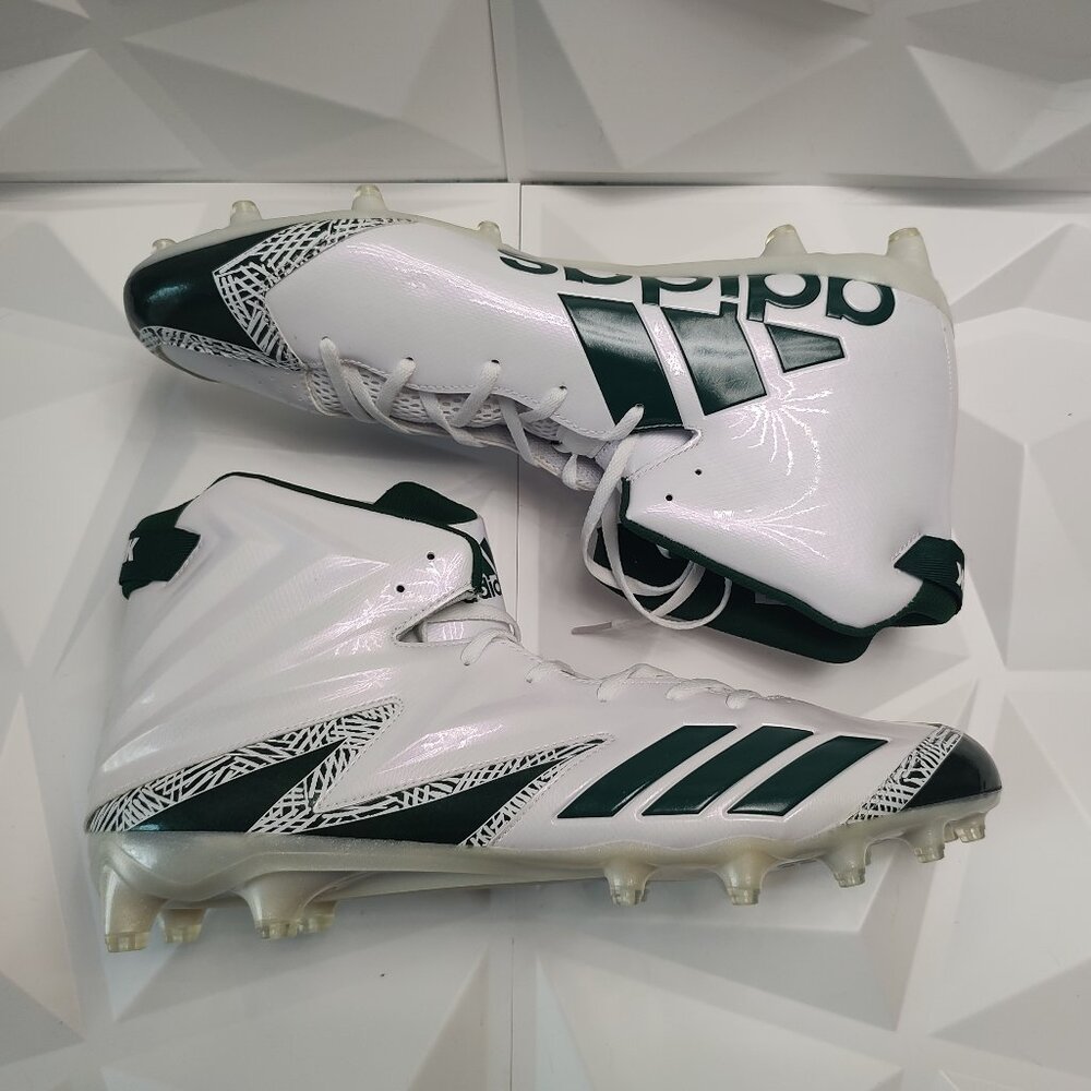 Adidas Mens Football Cleats 17 White Green Shoe Lacrosse Freak X Carbon High